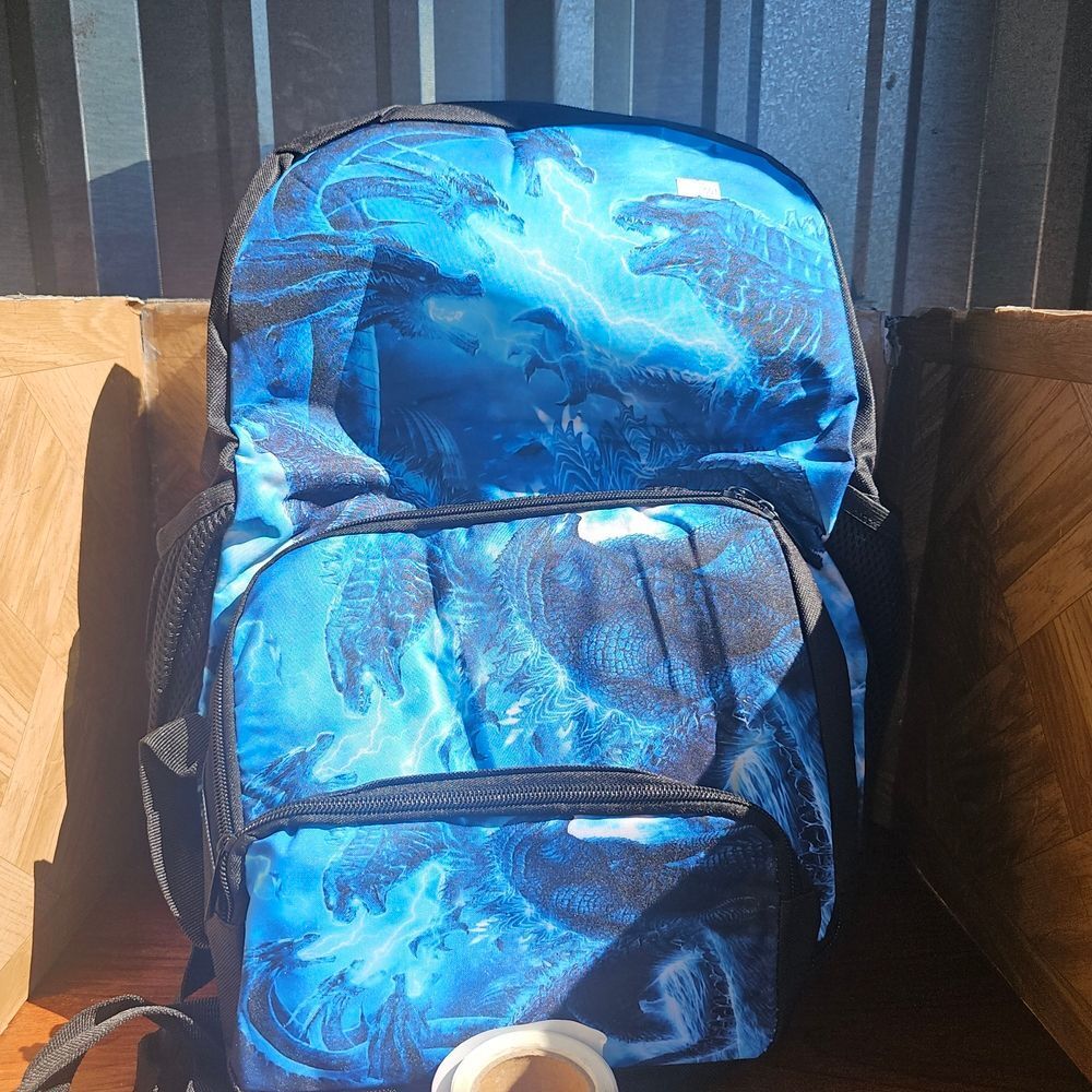 Brand New Blue Dragon Adventure Kids Backpack 3 Pieces